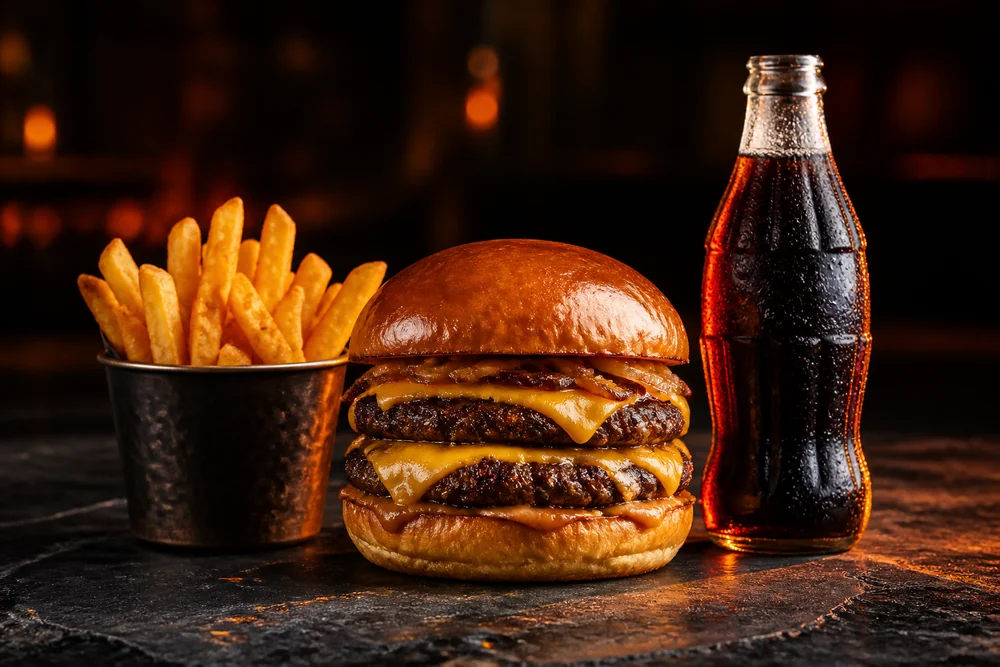 Combo Brasa Duo com burger, batata e bebida